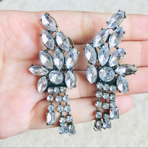 ✨Sparkling Faux Crystal Floral Dangling Earringss - Picture 4 of 6